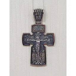 Золотий хрестик Харківська ювелірна фабрика. Архангел Михайло. 11552-ЧЕВРО - мініатюра 2