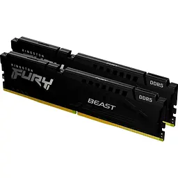Модуль пам'яті DDR5 Kingston FURY Beast 2x8GB 5200MHz Black (KF552C40BBK2-16) [151705]