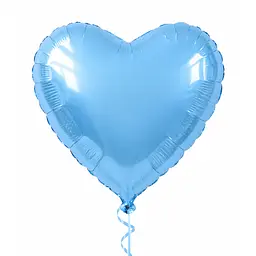 Фольгована кулька JS Balloon "Серце" 45 см (18") 5 шт наповнення повітрям або гелієм для тематичних вечірок Блакитний