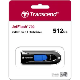 Флеш-накопичувач Transcend USB 3.1 Flash Drive 512Gb JetFlash 790, Black (TS512GJF790K) - мініатюра 4