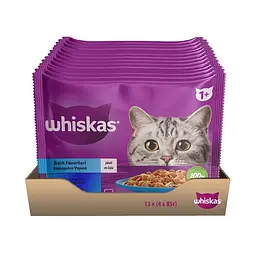 Набір корму для котів Whiskas тунець/лосось в желе 4 шт. x 85 г - мініатюра 3