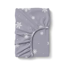 Простирадло на резинці фланель 160х200х30 SNOWFLAKES FROST COSAS (4822052475881)