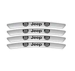 Емблема обода колеса JEEP 4 шт Алюміній наклейка на диски на скотчі Сірі