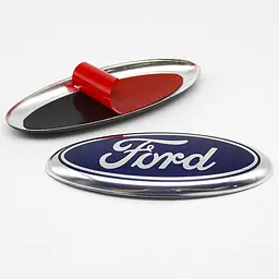 Емблема Ford синя 150x60 мм Focus, Mondeo, Fiesta, Fusion, Kuga, Edge, Explorer, Transit метал на скотчі (OEM: 1108560) - мініатюра 3