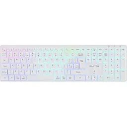 Клавіатура Canyon HKB-W11 Slim Dual Mode Wireless/Bluetooth RGB UA White (CNS-HBTK11W)