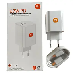 Мережевий зарядний пристрій Xiaomi MDY-13-ES 67W USB-C + кабель Type-C to Type-C HC - мініатюра 2