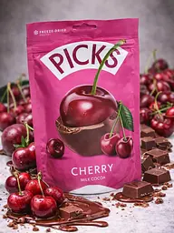 Сублімовані фрукти у шоколаді Pergale Picks Cherry Milk Chocolate 90г - мініатюра 2