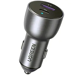 Автозарядка 2xUSB 36W USB-C+USB-A QC 3.0+ Косм. Сіра CD213 UGREEN