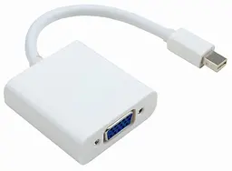 Перехідник mini DisplayPort M --> VGA F білий