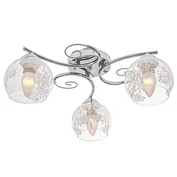 Люстра стельова Brille в спальню E27 60W CH (LK-596C/3) - мініатюра 2