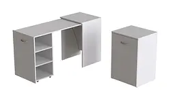Стіл-тумба трансформер Смарт 1/1 Ferrum-decor 750x1450x500 ДСП Біле 16 мм (FRD-105067) - мініатюра 8