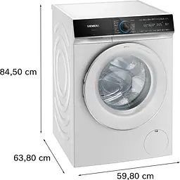 Siemens Пральна машина Siemens фронтальна, 10кг, 1600, A, 60см, дисплей, білий - мініатюра 6