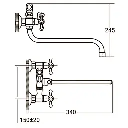 Змішувач для ванни AQUATICA 9780220 - мініатюра 6