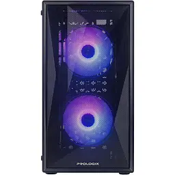 Корпус Prologix E102 Tempered Glass&Mesh Black [146867] - мініатюра 2
