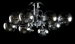 Люстра з плафонами E27 Splendid Ray L91193/8 (CR), 8 ламп, 35 см, хром/білий, сучасний стиль для дому - мініатюра 2