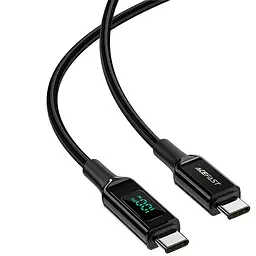 Дата кабель Acefast C6-03 USB-C to USB-C 100W zinc alloy digital display braided (2m) Black - мініатюра 2