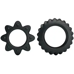 Набір ерекційних кілець різного діаметра Baile Ring Flowering Black, 2 шт