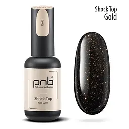 Топ PNB UV/LED Gold No Whipe світловідбиваючий глянцевий 8 мл - мініатюра 2