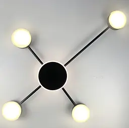 Стельовий LED світильник-супутник чорного кольору Line.F R 88/4 BK - мініатюра 2