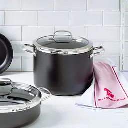 Каструля KitchenAid Aluline з кришкою з керамічним покриттям 24 см 8 л (CC001258-001) - мініатюра 3