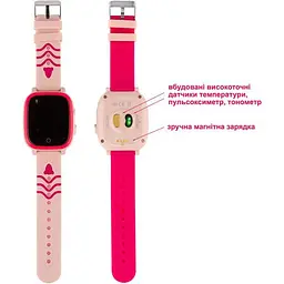 Дитячий водонепроникний смарт-годинник AmiGo GO005 4G WIFI Thermometer Pink [59323] - мініатюра 4