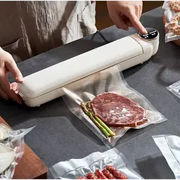 Вакуумний пакувальник харчових продуктів + 10 пакетів, Vacuum Sealer LS-801, Білий - мініатюра 3