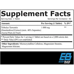 Стимулятор тестостерону Everbuild Nutrition Tribulus 1000, 90 таблеток - мініатюра 2