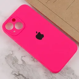 Чохол Silicone Case Full Camera Protective AA Apple iPhone 13 6.1" Розовий / Barbie pink - мініатюра 4