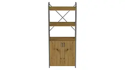 Етажерка 3/60 Ferrum-decor Серії Конект з тумбою 144x60x28 Сірий ДСП Артизан (FRD-104461) - мініатюра 4