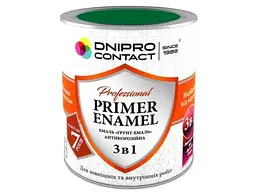 Грунт-емаль DNIPRO CONTACT зелений 0.9кг 3 в 1