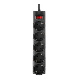Мережевий фільтр-подовжувач LogicPower PPREMIUM LPX5 Black, 5 розеток, 5 м, 3520 Вт - мініатюра 2