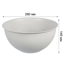 Миска Stars Plast кругла матова бежева 5 л (94210/беж) - мініатюра 2