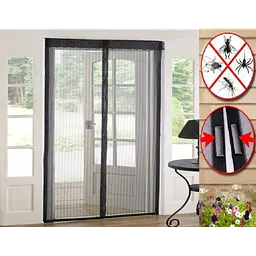 Антимоскітна штора на двері сітка на магнітах москітна UKC Magic Mesh 210х100см чорна - мініатюра 5