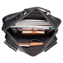 Чоловіча шкіряна сумка Vintage 42 см sum0013935 - мініатюра 9