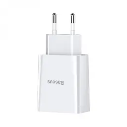 Зарядний пристрій Baseus Speed Mini Dual USB 10.5W Білий (CCFS-R02) - мініатюра 2