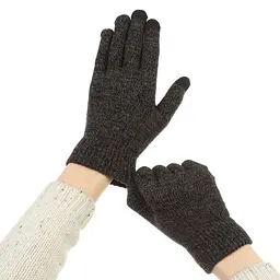 Рукавички для сенсорних екранів ArmorStandart Melange Grey/Black size XL (ARM59871) - мініатюра 7