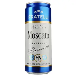 Упаковка напою винного Fratelli Moscato Bianco 6-6.9% 7.92 л з/б (0.33 л х 24 шт.) - мініатюра 2