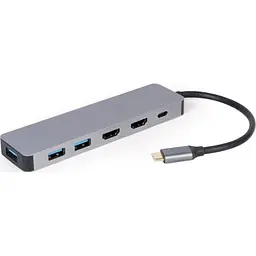 Концентратор Cablexpert USB-C 3-in-1 (A-CM-COMBO3-03) - мініатюра 2