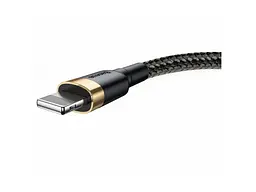 Кабель BASEUS Cafule Cable USB For Lightning 1.5A 2m Gold+Black (CALKLF-CV1) - мініатюра 2