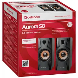Акустика Defender Aurora S8 Black 2.0, 8 W, USB (65408) - мініатюра 3