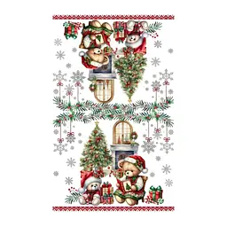 Набір рушничків для кухні Ardesto Christmas Bears зелений 38 х 63 см 2 шт. (ART3863BR)