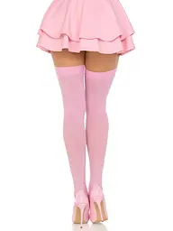 Щільні непрозорі панчохи Leg Avenue Opaque Nylon Thigh Highs Pink, One Size - мініатюра 2