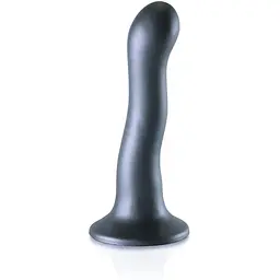 Фалоімітатор Ouch! Curvy G-Spot Dildo 7'' 17 cm (сірий)