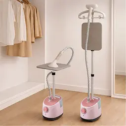 Вертикальний відпарювач для одягу з дошкою для прасування PINK з регульованою за висотою 1, 8 л, 1800 Вт