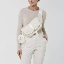 Сумка на пояс Boucle Cream White - мініатюра 2