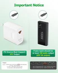 Кабель живлення для Starlink Mini провід перехідник DC на USB Type-C 1м (19215) - мініатюра 7