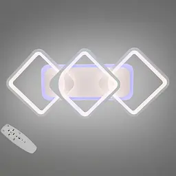 Світлодіодна люстра квадрати з пультом 8060/2+1WH LED 3