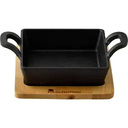 Чавунна мініформа з сервер. дошкою MasterPro Foodies cook&share, 12,6x18,5 см (BGMP-3805-EM) - мініатюра 3