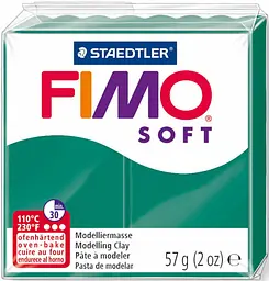 Полімерна глина Fimo Soft, 57 г., Смарагдова зелена, (8020-56)
