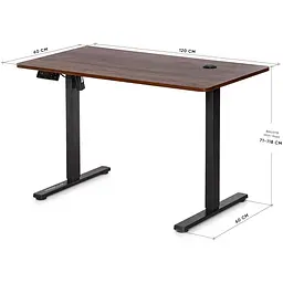 Стіл Mealux PowerDesk Energy Walnut з електрорегулюванням висоти (EVO-201 Energy Walnut/B) - мініатюра 3